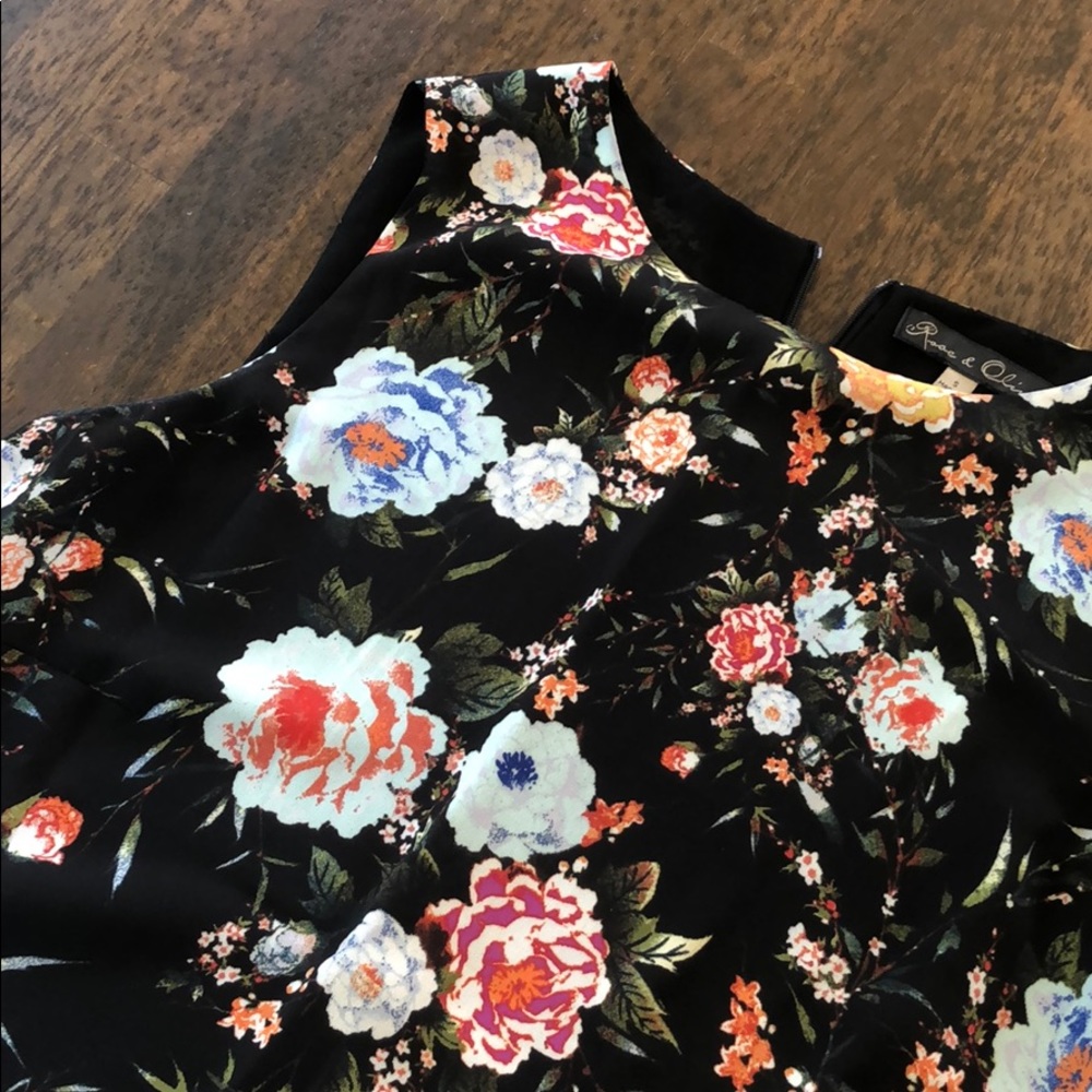 Chiffon floral tank top